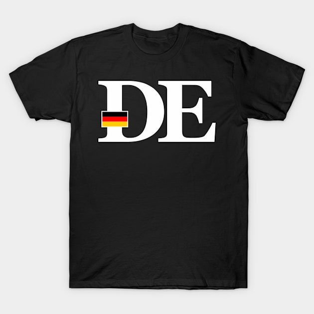 Germany Flag and Country Initials T-Shirt by cidolopez